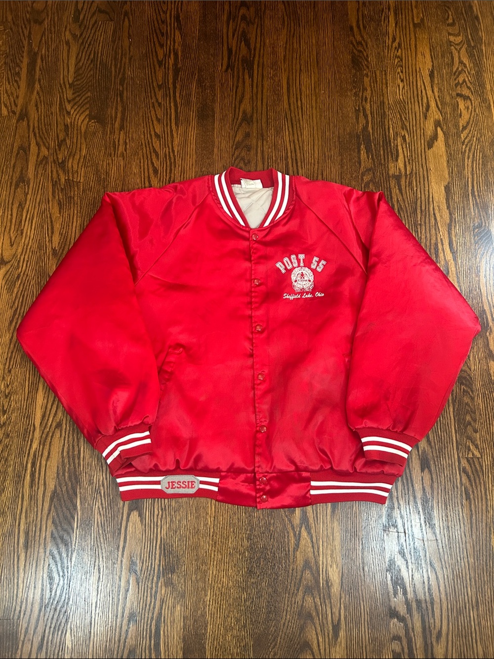 Vintage 90s Satin Snap Button Jacket